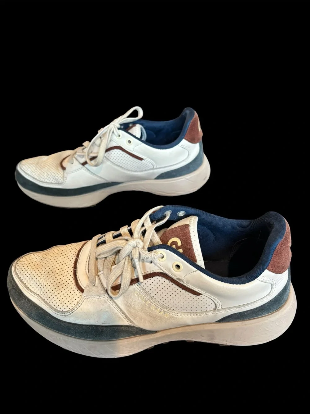Cole Haan US Men's 9 Grand Crosscourt Downtown Sneakers Ivory / LT Sesame